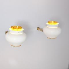 Alvar Aalto Pair of Alvar Aalto Commissioned Scones in White Brass Valaistusty 1950s - 4621734