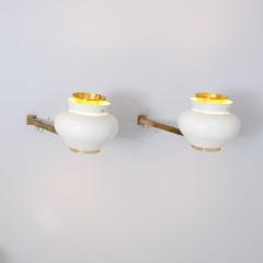 Alvar Aalto Pair of Alvar Aalto Commissioned Scones in White Brass Valaistusty 1950s - 4621735
