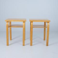Alvar Aalto Pair of Alvar Aalto Small Side Tables Model A86 in Honey Birch Artek 1940s - 4308006
