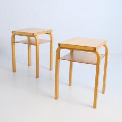 Alvar Aalto Pair of Alvar Aalto Small Side Tables Model A86 in Honey Birch Artek 1940s - 4308009