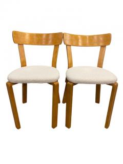 Alvar Aalto Pair of Alvar Aalto War Time Chairs With Finger Joints Model 69 Artek 1940s - 3932703