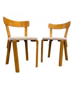 Alvar Aalto Pair of Alvar Aalto War Time Chairs With Finger Joints Model 69 Artek 1940s - 3932724