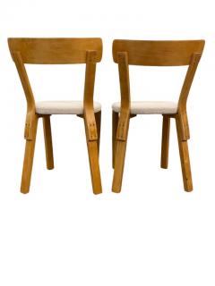 Alvar Aalto Pair of Alvar Aalto War Time Chairs With Finger Joints Model 69 Artek 1940s - 3932729