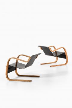 Alvar Aalto Pair of Easy Chairs in Molded Laminated Masurian Birch by Alvar Aalto 1940s - 4467647
