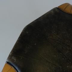 Alvar Aalto Rare Alvar Aalto Stool X602 with Fan Leg and Black Leather Artek 1950s - 4248790