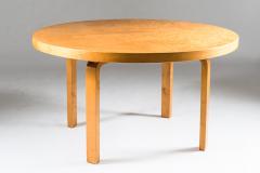 Alvar Aalto Rare Dining Table by Alvar Aalto in Karelian Birch - 833823