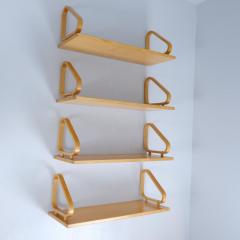 Alvar Aalto Rare Set of 4 Alvar Aalto Peg Wall Shelves Model 112 Artek 1930s 40s  - 4230875