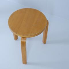 Alvar Aalto Set of 4 Alvar Aalto Stackable 3 Legged Stools Model 60 in Brich Artek 1930s - 4345509