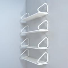 Alvar Aalto Set of Four White Alvar Aalto Minimalistic Shelves 112B in Birch Artek 1960s - 4561522