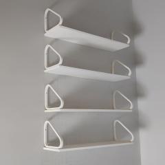 Alvar Aalto Set of Four White Alvar Aalto Minimalistic Shelves 112B in Birch Artek 1960s - 4561528