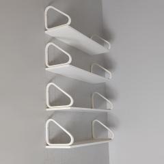 Alvar Aalto Set of Four White Alvar Aalto Minimalistic Shelves 112B in Birch Artek 1960s - 4561529