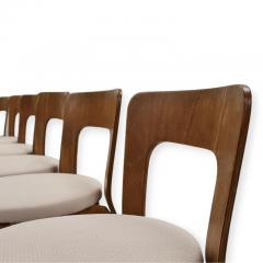 Alvar Aalto Set of Six Alvar Aalto Model 65 Chairs in Birch and Beige Fabric Artek 1950s - 4173942