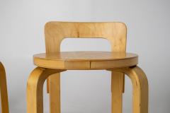 Alvar Aalto Set of Three Alvo Alto Bar Stools - 4586143