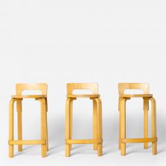 Alvar Aalto Set of Three Alvo Alto Bar Stools - 4588620