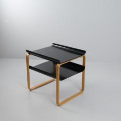 Alvar Aalto Sleek Alvar Aalto Side Magazine Table model 75 Black Birch Artek 1960s - 4345568