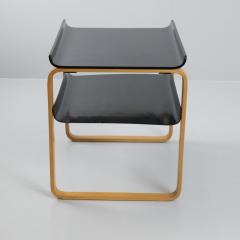 Alvar Aalto Sleek Alvar Aalto Side Magazine Table model 75 Black Birch Artek 1960s - 4345569