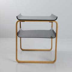Alvar Aalto Sleek Alvar Aalto Side Magazine Table model 75 Black Birch Artek 1960s - 4345570