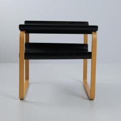 Alvar Aalto Sleek Alvar Aalto Side Magazine Table model 75 Black Birch Artek 1960s - 4345571