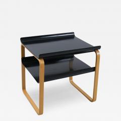 Alvar Aalto Sleek Alvar Aalto Side Magazine Table model 75 Black Birch Artek 1960s - 4358419