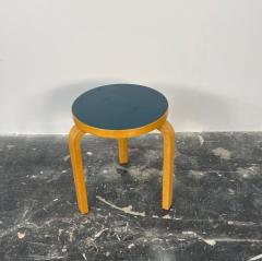Alvar Aalto Vintage Alvar Aalto Stool Model 60 In Blue Laminate for Artek - 3650185