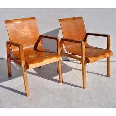 Alvar Aalto Vintage Pair Hallway 403 Chairs by Alvar Aalto - 2797215