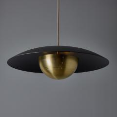 Alvaro Benitez Gabi Perforated Brass Dome Black Painted Metal Pendant by Alvaro Benitez - 4124798