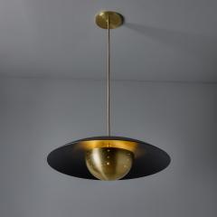 Alvaro Benitez Gabi Perforated Brass Dome Black Painted Metal Pendant by Alvaro Benitez - 4124800