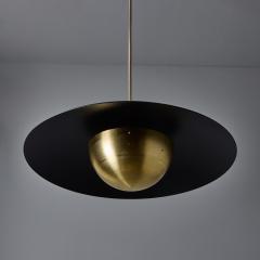 Alvaro Benitez Gabi Perforated Brass Dome Black Painted Metal Pendant by Alvaro Benitez - 4124802