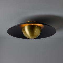 Alvaro Benitez Gabi Perforated Brass Dome Painted Metal Flush Mount by Alvaro Benitez - 4124811
