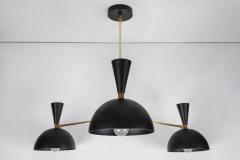 Alvaro Benitez Large Three Cone Lola II Chandelier in Black - 948602