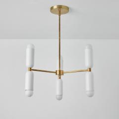 Alvaro Benitez Lulu 3 Arm Chandelier in White Brass by Alvaro Benitez - 2750534