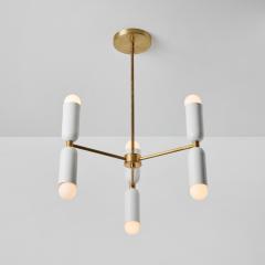 Alvaro Benitez Lulu 3 Arm Chandelier in White Brass by Alvaro Benitez - 2750537