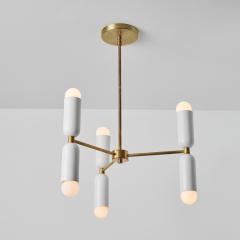 Alvaro Benitez Lulu 3 Arm Chandelier in White Brass by Alvaro Benitez - 2750538