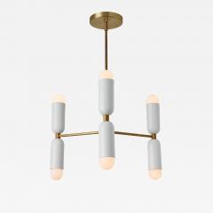 Alvaro Benitez Lulu 3 Arm Chandelier in White Brass by Alvaro Benitez - 2759818