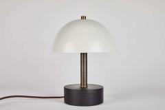 Alvaro Benitez Nena Table Lamp in White Metal and Wood by Alvaro Benitez - 1564702