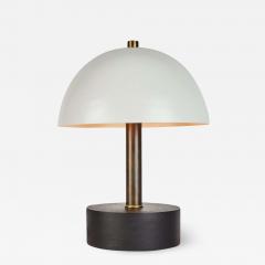 Alvaro Benitez Nena Table Lamp in White Metal and Wood by Alvaro Benitez - 1565303