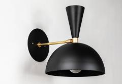 Alvaro Benitez Pair of Large Lola II Sconces in Black - 877780