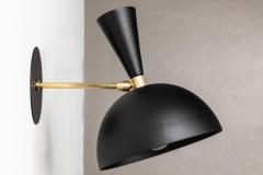 Alvaro Benitez Pair of Large Lola II Sconces in Black - 877781