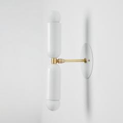 Alvaro Benitez Pair of Lulu Sconces in White Brass by Alvaro Benitez - 2753924