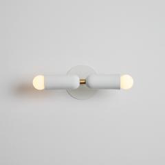 Alvaro Benitez Pair of Lulu Sconces in White Brass by Alvaro Benitez - 2753927