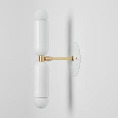 Alvaro Benitez Pair of Lulu Sconces in White Brass by Alvaro Benitez - 2753938