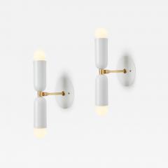 Alvaro Benitez Pair of Lulu Sconces in White Brass by Alvaro Benitez - 2759823