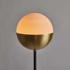 Alvaro Benitez Petite KOKO Floor Lamp in Opaline Glass Brass by Alvaro Benitez - 3668751