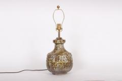 Alvino Bagni Alvino Bagni Hand Painted Dot Drip Glaze Ceramic Lamp 1950s - 1593769