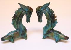 Alvino Bagni Pair of Italian Modernist Sea Garden Ceramic Horses by Alvino Bagni for Raymor - 3932326