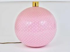 Alvino Bagni Ros Pastel Polka Dot Sphere Table Lamp Ceramic Brass Studio Paf Milano 1970 - 4058190
