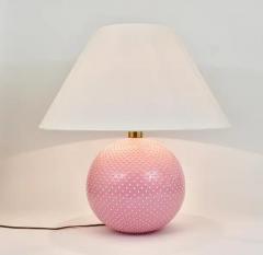 Alvino Bagni Ros Pastel Polka Dot Sphere Table Lamp Ceramic Brass Studio Paf Milano 1970 - 4058199