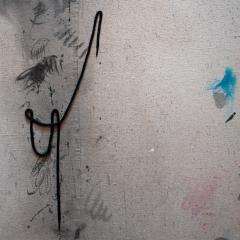 Amanda Ross Ho Untitled Dropcloth Painting Dead Blades and Black Candy  - 4300890