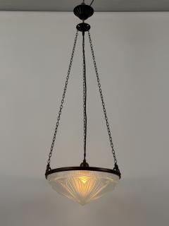 Amazing Art Deco Design Chandelier or Pendant Lamp Germany 1970s - 4757254