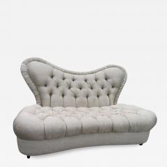 Amazing Fun Hollywood Regency Tall Tufted Back Loveseat - 1380072